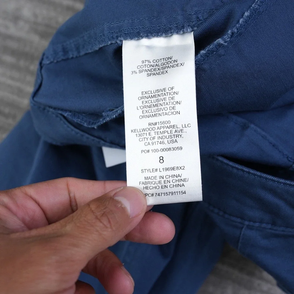 Wit & Wisdom Pants 4 Flex-ellent High Rise‎ Utility Blue Straight New 8 31x29.75
